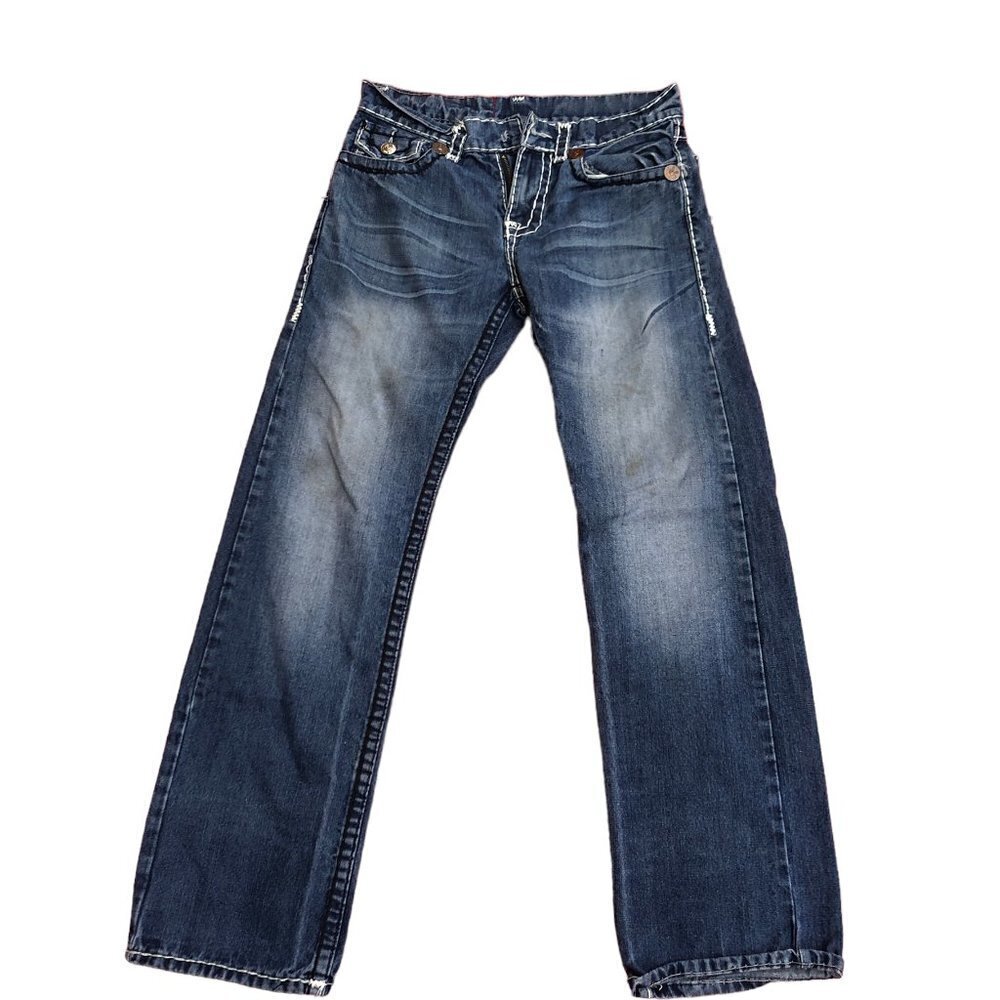 VINTAGE True Religion Jeans Size 34 BILLY SUPER T Blue - Picture 5 of 7